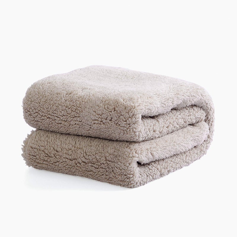 Reafort Ultra Soft Sherpa Body Pillow Cover/Case with Zipper Closure 21"x54" (21"x54" Body Pillow Cover, Taupe) - Image 3